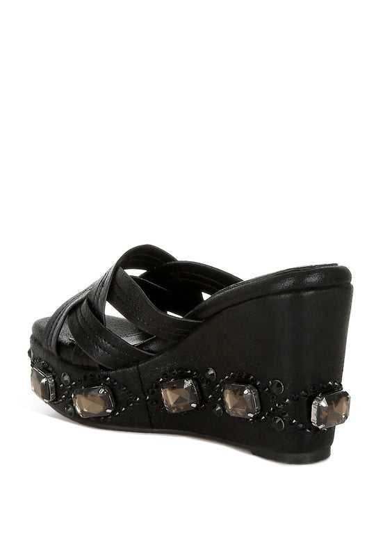 Blistronic Chunky Diamante & Rhinestone Sandals