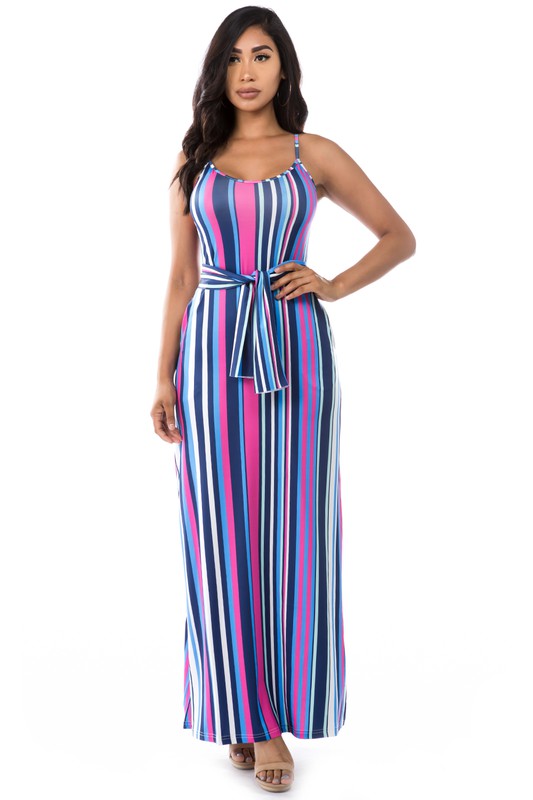 STRIPED MAXI DRESS