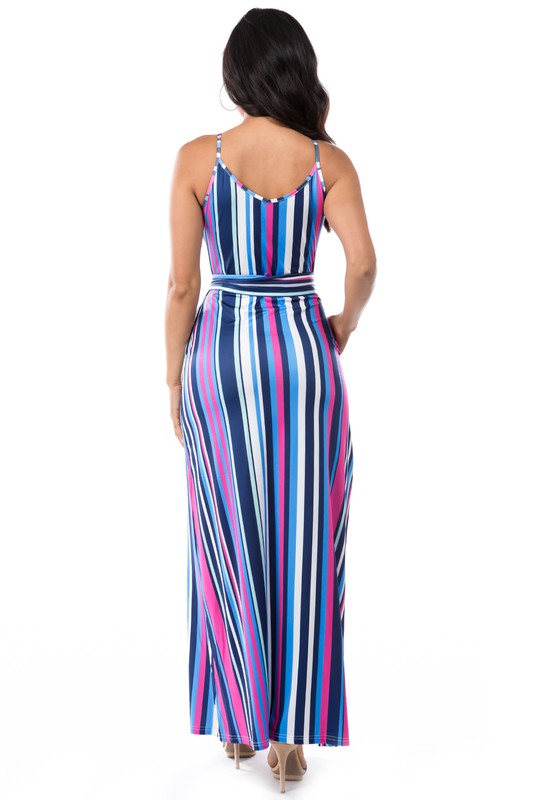 STRIPED MAXI DRESS