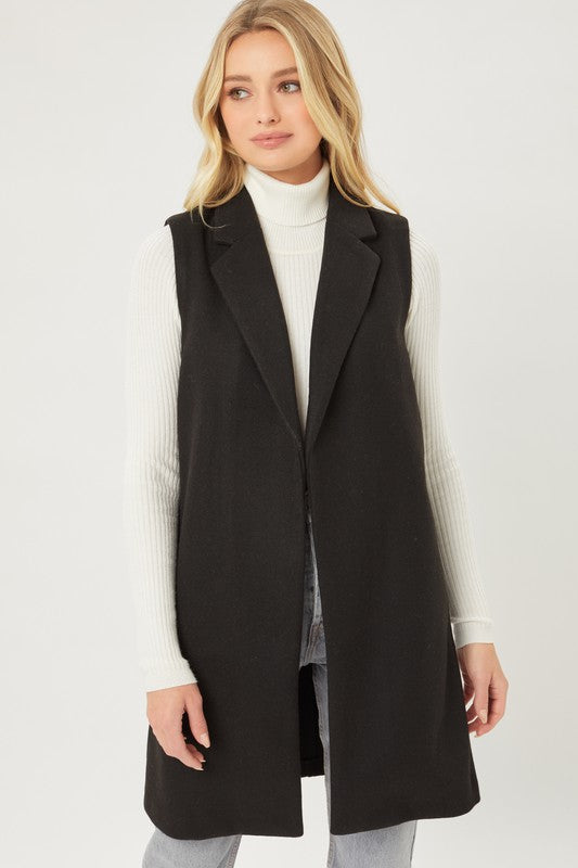 JQ Fleece Long Line Vest