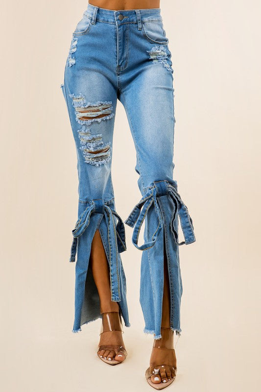 DENIM JEANS MULTI CUT