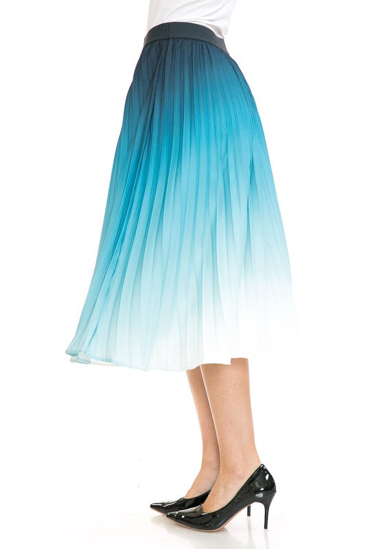 Women's High Waist Pleated A-Line Swing