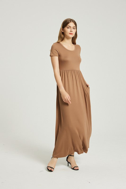 Women's Summer Casual Maxi Dress With Pocket