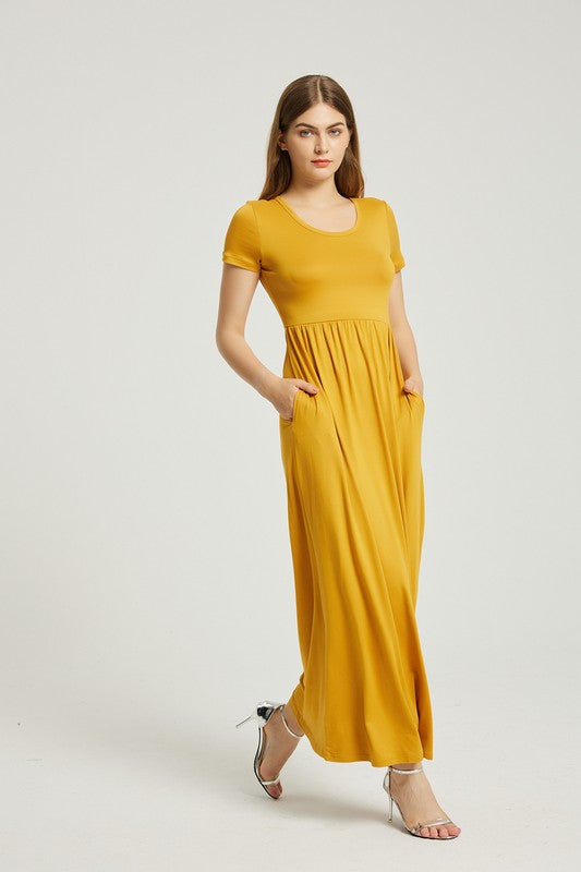 Women's Summer Casual Maxi Dress With Pocket