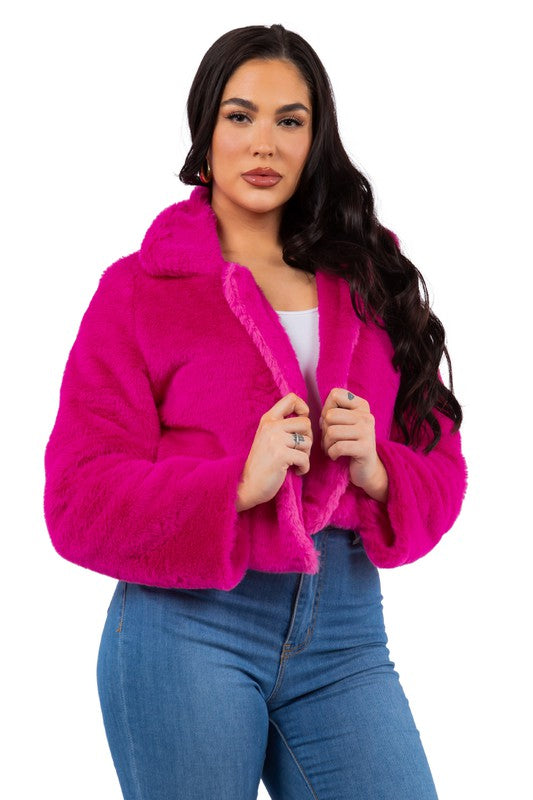 SEXY FAUX FUR TEDDY JACKET