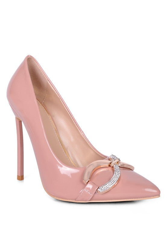 COCKTAIL Buckle Embellished Stiletto Pump Shoes/ BFPSS