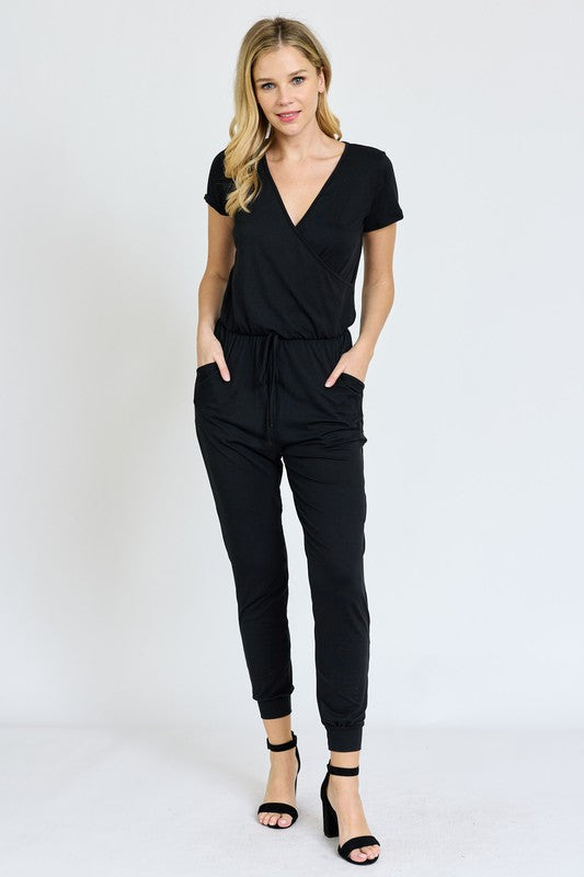 Short Sleeve Jogger Jumpsuit