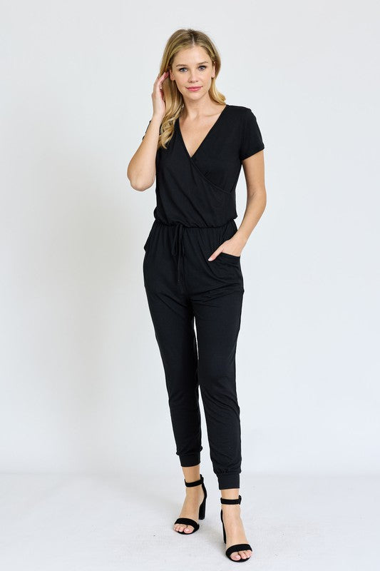 Short Sleeve Jogger Jumpsuit