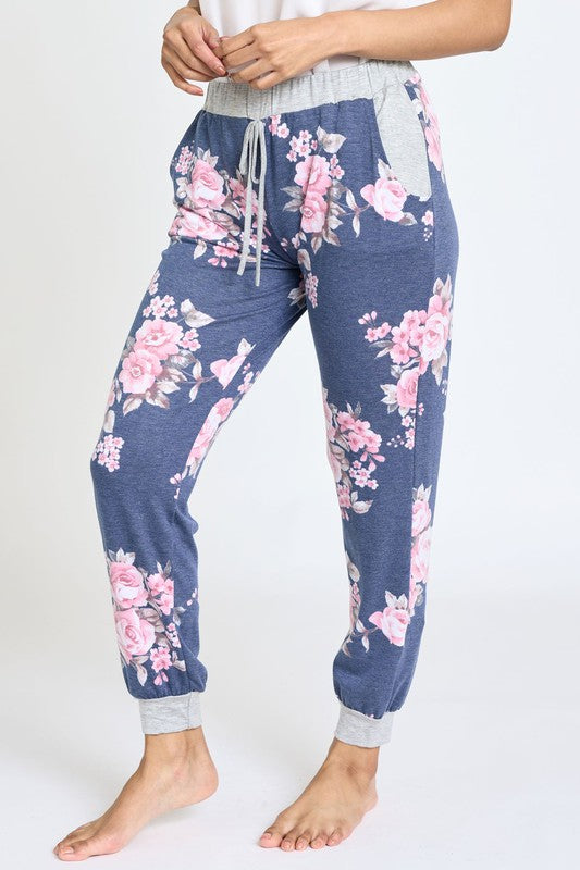 Plus Floral Drawstring Jogger