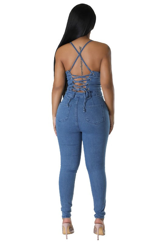 DENIM SEXY JUMPSUIT