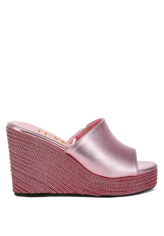 No Filter Wedge Heel Peep Toe Sandals