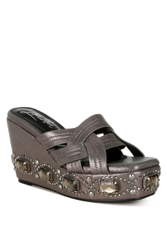 Blistronic Chunky Diamante & Rhinestone Sandals