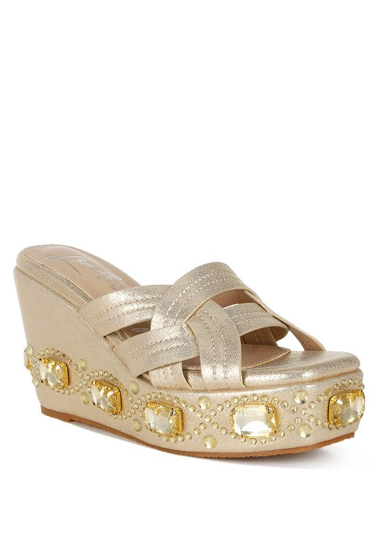 Blistronic Chunky Diamante & Rhinestone Sandals