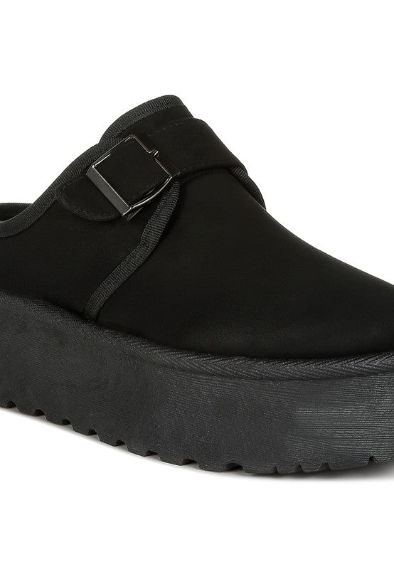 Mayfield Buckle Strap Fur Platform Classic Slip-On