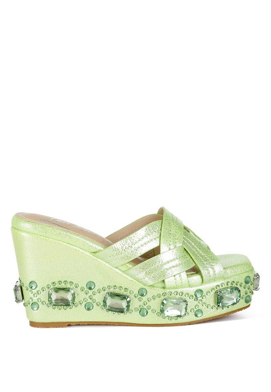 Blistronic Chunky Diamante & Rhinestone Sandals