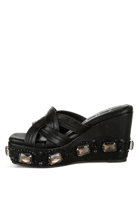 Blistronic Chunky Diamante & Rhinestone Sandals