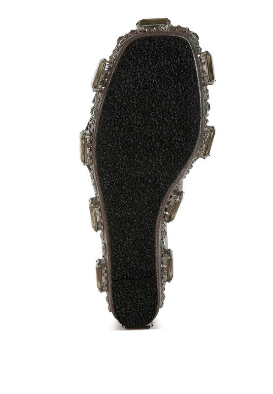 Blistronic Chunky Diamante & Rhinestone Sandals