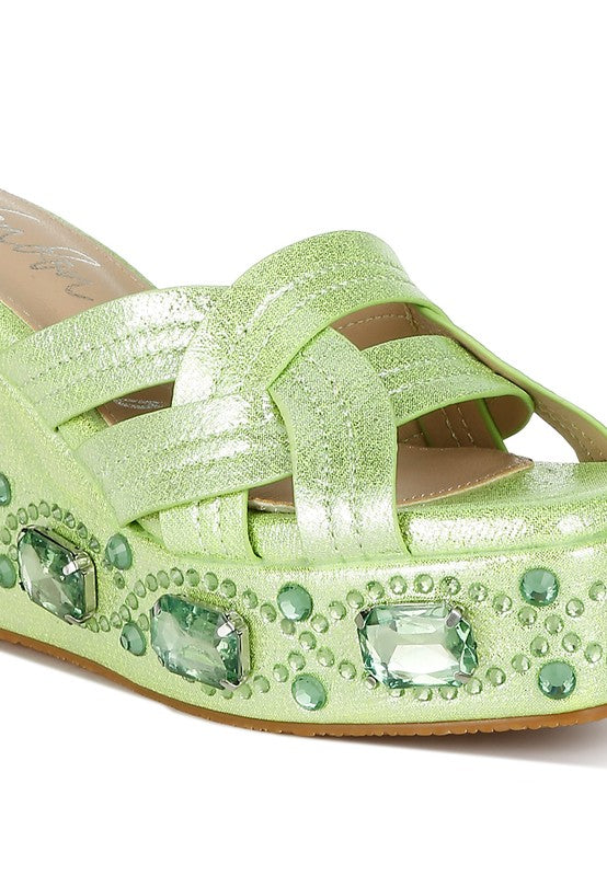 Blistronic Chunky Diamante & Rhinestone Sandals