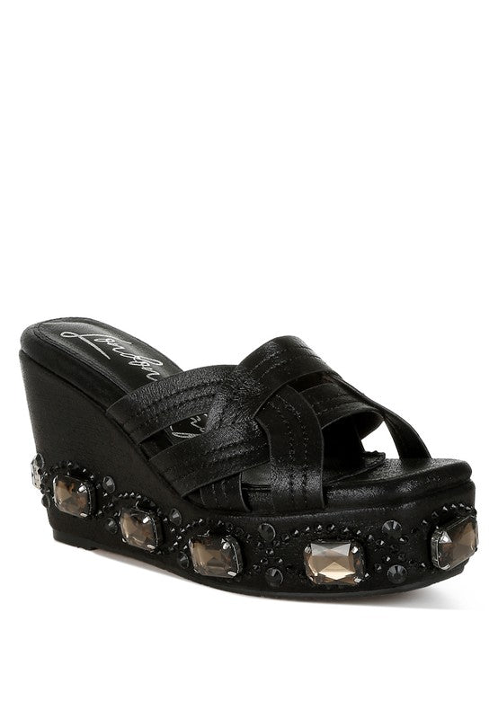 Blistronic Chunky Diamante & Rhinestone Sandals