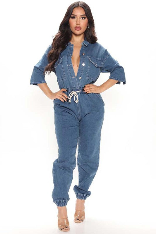 SEXY DENIM JUMPSUIT/ BFPDM